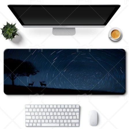 Skridsikker Abstrakt Landskab Gummi Musemåtte Model 4 L