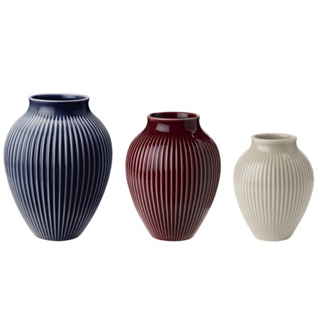 Knabstrup Minivase, ripple berry/sand/dark, 3 stk. | KitchenOne