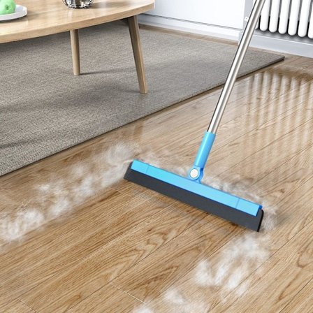 1 stk. gummigulvspand med håndtag, brusebadsspand, badeværelsesspand, udskifteligt spandblad, forrude