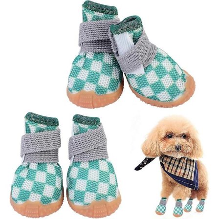 4 kpl koiran kenkiä pienille koirille, pennun koiran saappaat tassunsuoja, säädettävät pestävät liukueste koiran kengät