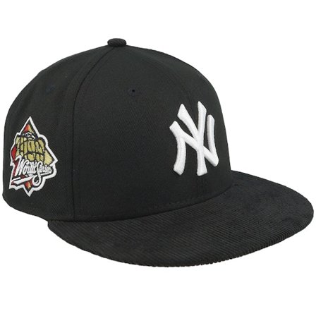 New Era - MLB - Black - fitted - Cap - New York Yankees Corduroy Brim 59FIFTY 99 World Series Black/White Fitted - Hatstore
