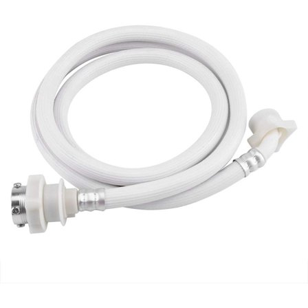 Pesukoneen tulovesiletku valkoinen pitkä pesukoneen letku pesukoneen letkuliitin valkoinen pitkä