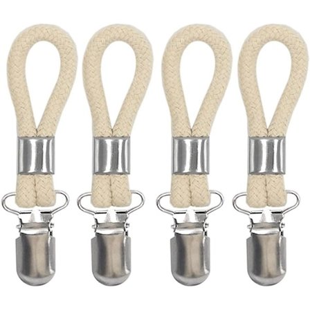 4 håndkleklyper med ringoppheng, bomullsmetallkroker egnet for kjøkkenhåndklestativ for hjemmeoppbevaring