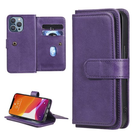 iPhone 13 Pro fodral med 10 fickor - Lila