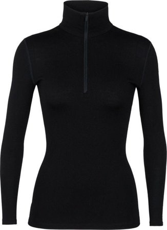 Icebreaker Tech LS Half Zip 260 naisten kerrastopaita, musta
