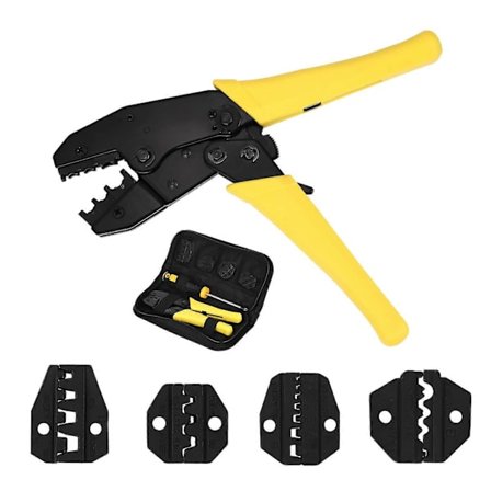 Kabelskotang, kabelskotang med 5 utskiftbare kjefter, skralletang for ledning, kabelsko