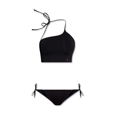 The Attico Bikini with logo appliqué Sort, Dame