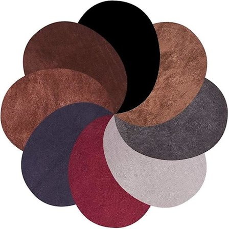 16 stk. 8 Farver Oval Albue Suede Stof Applikationer Klud Jern På Og Sy På Knæ Patches Til Sweatshirt Løse T-shirts Tilbehør, 4,3 X 5. {db}