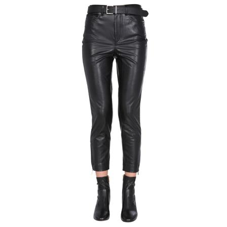 Michael Kors Leather Bukser Sort, Dame Læderbukser