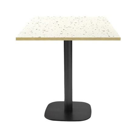 Bord 70 x 70 cm - Rund terrazzo cassata modell med mässingskanter