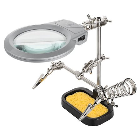 Goobay LED forstørrelseslampe med svamp og holder