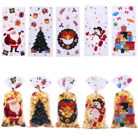 50 kpl Joulukarkkilaukku Joulupakkauspussit STYLE 2 STYLE 2