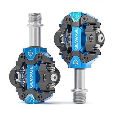 Mountainbike Selvlåsende Pedaler Cykling Klipsløse Pedaler Aluminium Legering Spd -mo Pedaler Pedaler Cykel Pedaler, Blå