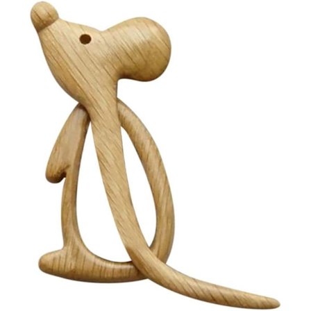 Träbrosch med kreativ design, handgjord djurbroch, tröjklämma, vintage sjalnål, naturlig träbrosch (M