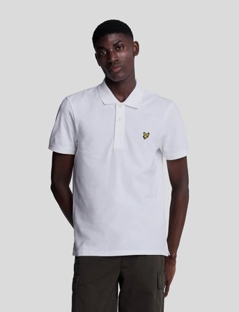 Lyle & Scott Plain Polo Shirt - White - XS