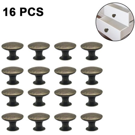 16 st knoppar till skåpdörrar, 30 mm vintage knoppar till byrå, knoppsats till lådor, runda handtag till lådor, dörrhandtag, skåphandtag, möbelknoppar
