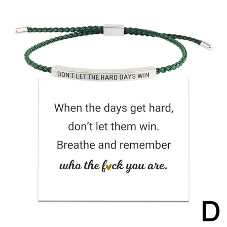 CTDWNT Ikke la de tøffe dagene vinne armbånd for kvinner og menn,