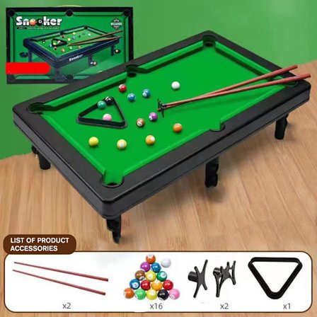 Mini Biljardbord Snookerspel med 2 Köer, Spelbollar & SNABB Y7Y7 Stress H8J5