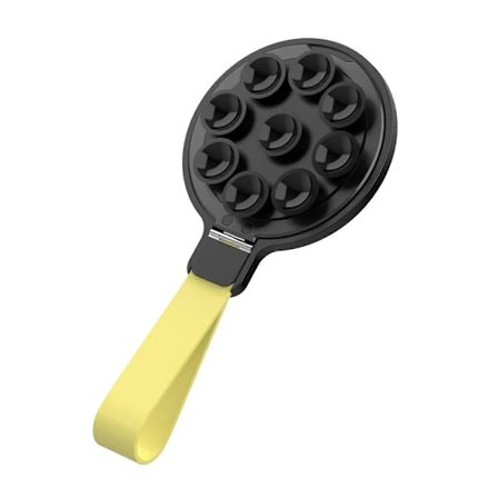 Magnetisk sugekop telefonholder til Phone 16 15 14 Multifunktionel foldbar silikone mobiltelefon beslag støtte greb holder Sort og gul