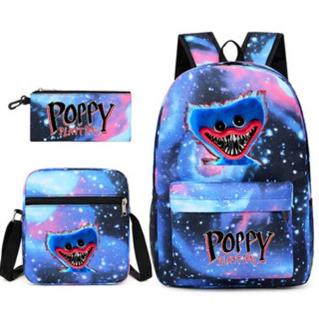 Huggy Wuggy Ryggsekk 3-delt skolesekk Poppy Playtime s