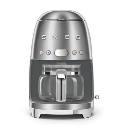 Smeg filterkaffemaskin - 1950-tals estetisk Borstad rostfritt stål - Grå - Malet kaffe - 1050 W