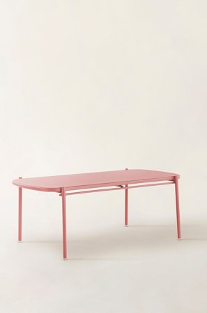 Jotex - Bord 105x201 Cm Mørk pudderrosa - VIVEIRO - Kjøp Spisebord til uterommet hos Jotex