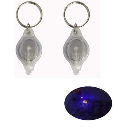 2-pack Mini LED Ficklampa Pengakontroll Nyckelring Ficklampa Det