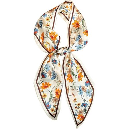 Hårskjerf for kvinner - Mote Silkesatin Hodeskjerf Wrap Pustende Lett Hals Skjerf For Håndveske Tilbehør