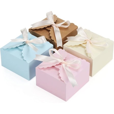 20 stk. Gaveæsker med buede hjørner - 10x10x6cm/3.94x3.94x2.36"