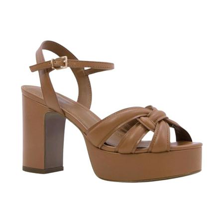 Lola Cruz Platform Heeled Sandal Brun, Dame Sandaler med hæl, Størrelse: 37 EU