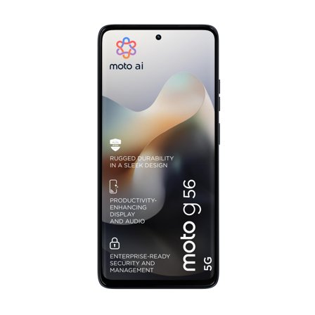 Motorola G56 B2B BE XT2529-2 8GB 256GB 6.72inch NFC pSim 5200mAh 33W/15W IP68 incl Cable Charger Case 5OS 6YSMR 1Y TS Black