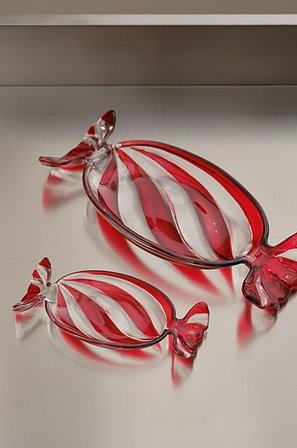 Jotex - Candy Servierteller Im 2er-pack Transparent/rot - POLKA - Kaufe Schüsseln bei Jotex