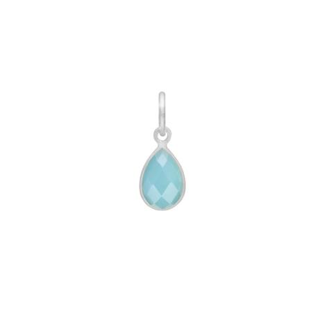 Frk. Lisberg, Sophie pendant aqua chalcedony silver Blauw, Dames, Maat:ONE Size