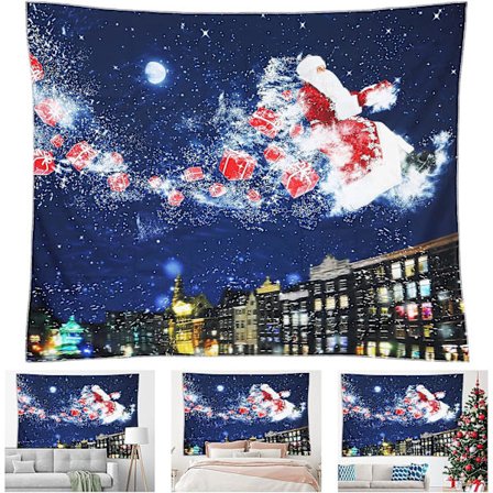 Juleveggteppe, juletema veggteppe psykedelisk