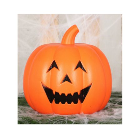 Livsstor plastlykta pumpa 32 cm