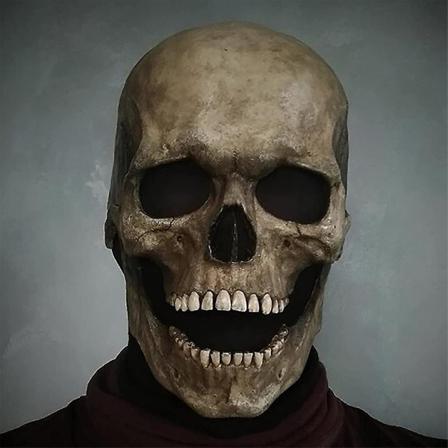 Halloween Läskig Helhuvudskalle Latexmask Dark
