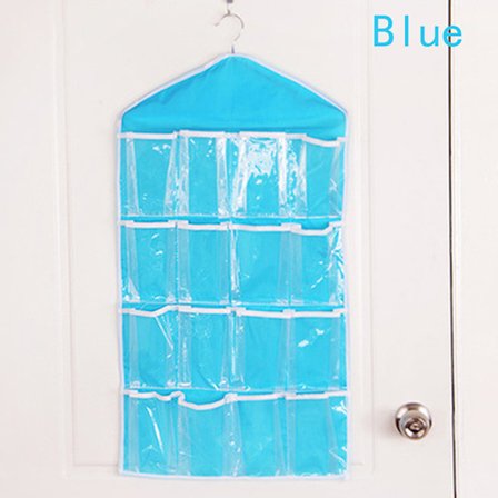 16 rutnätsfickor Väggmonterad Skoförvaring Organizer Over The Do