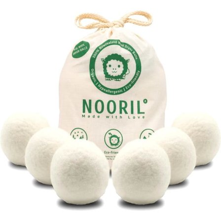 Ulltørkeballer for mykere tøy 6 stk