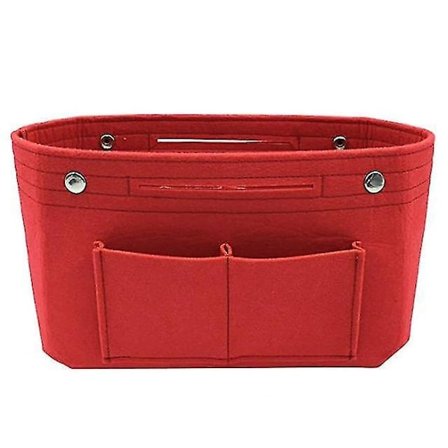 Makeup Storage Organizer Felt Cloth Insert Cosmetic Bag Multi-pockets Fits In Handbag Cosmetic Toiletry Bag For Travel Organizer