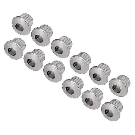 12 stycken Nickelpläterade Gitarrstämmomvandlingsbussningar Adapterhylsor Passar för Vintage Gitarr A