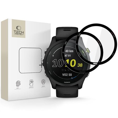 Tech-Protect Glass Flex+ 2-pack hybridilasi Garmin Forerunner 225 / 255 Music - musta