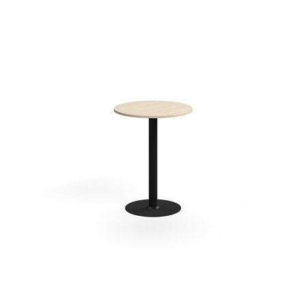 Bar table ALVA, Ø700x900 mm, floor fixed, high pressure laminate, black/birch