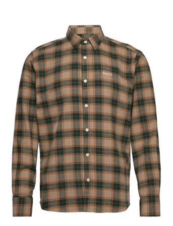 Pillar Shirt - Dark Green Check Skjorte Uformell Multi/mønstret Forét