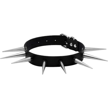 Punk Goth Metal Spikad Läderhalsband Män Kvinnor
