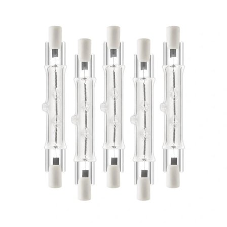 5-pak R7s Halogenpære 300W 118mm, Dæmpbar Lineær Pære 220V[YDE]