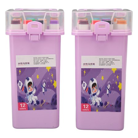 Graffiti-tussit, vesipohjaiset, kaksipuoliset, runsaasti värejä, nopeasti kuivuvat, laatikossa pakatut, maalaustussit DIY-askarteluun, lapsille ja 