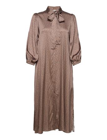Theodor Dress Knälång Klänning Brun Nué Notes