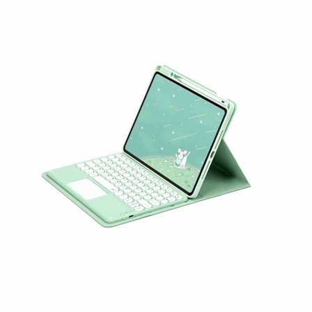 Mintgrøn Bluetooth-tastatur Etui med Touchpad - Kompatibel med iPad Air 4/5 10.9 tommer