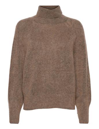 Irza Knit T-Neck Brown Second Female