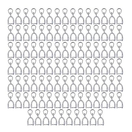 100 st Hängande Spänne Koppling DIY Sten Kristall Hänge Koppar Bail